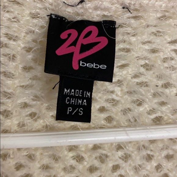 2Bebe Ivory fury cardigan - Picture 5 of 6